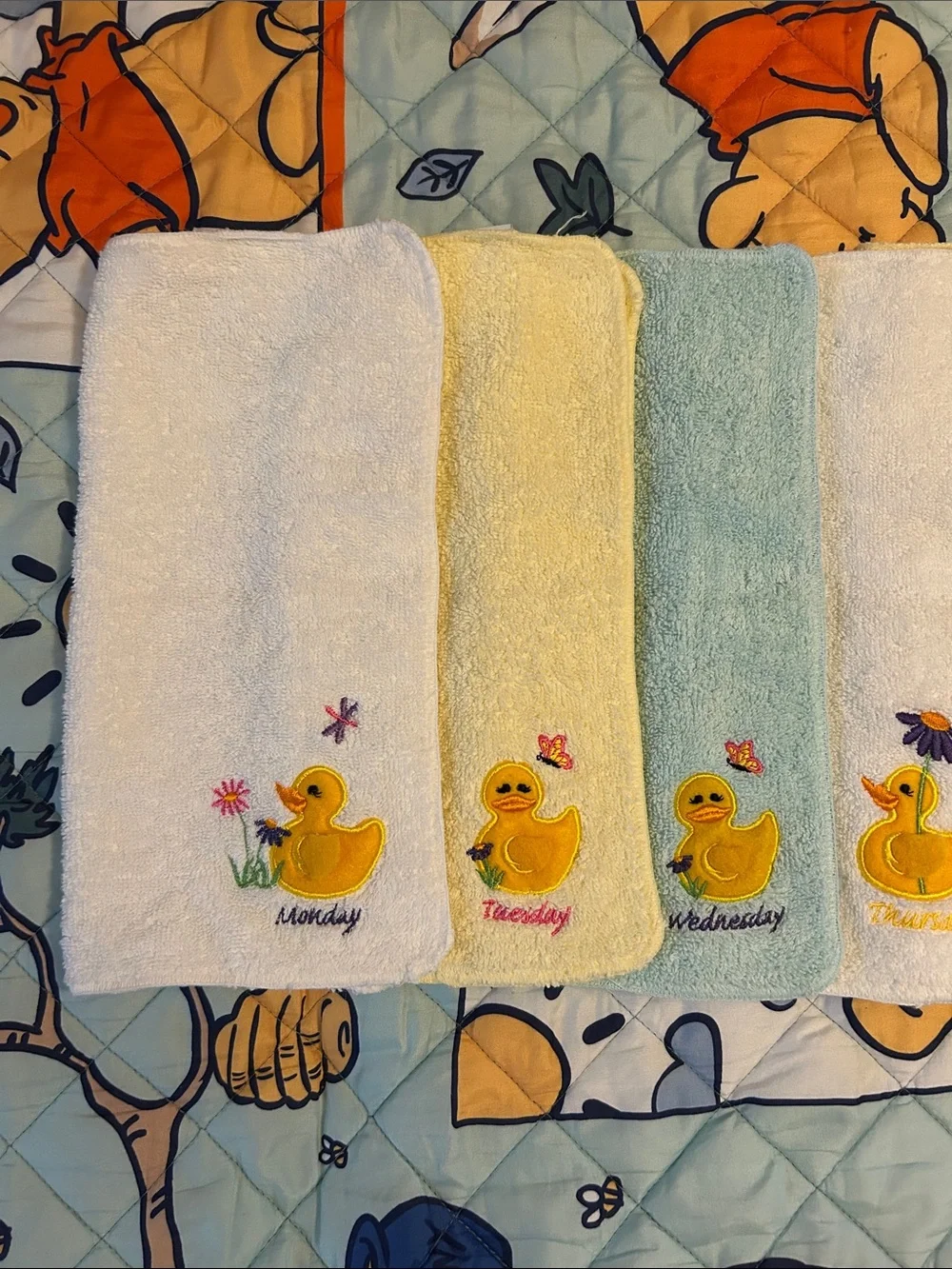Duck Embroidered Hand Towels Monday to Saturday